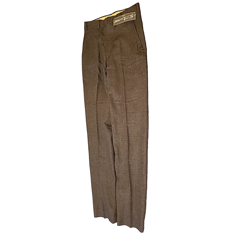 Vintage Le Tigre Dress Pants Mens 28x32 Brown Heather Made In USA New With Tags
